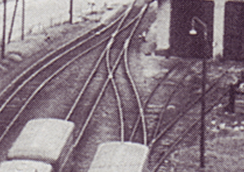 Doppelweiche vor dem Lokschuppen Doppelweiche vor dem Lokschuppen