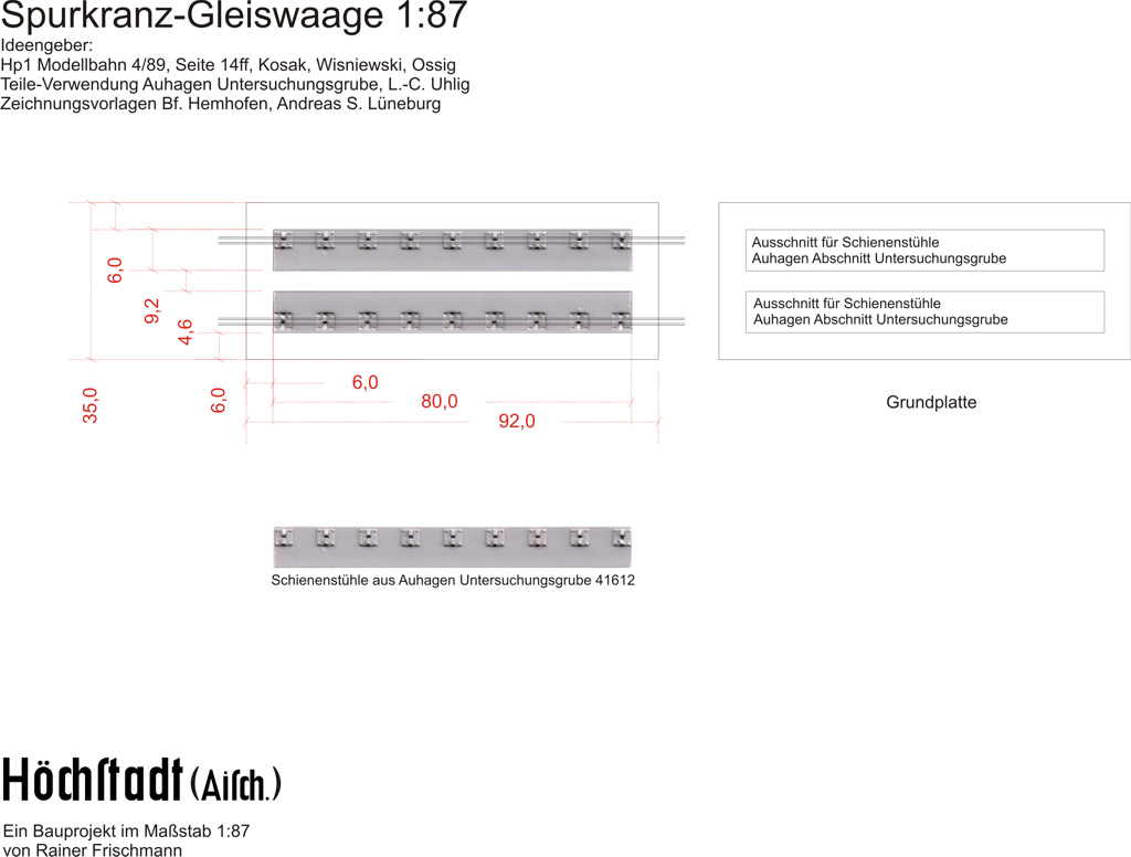 Gleiswaage Zeichnung Skizze